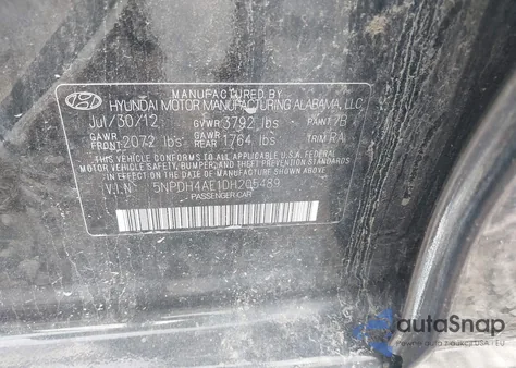 2013 Hyundai Elantra Gls из США, поврежденный, VIN 5NPDH4AE1DH205489